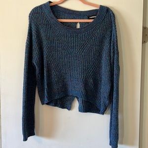 Like new Express cropped sweater with open back detail